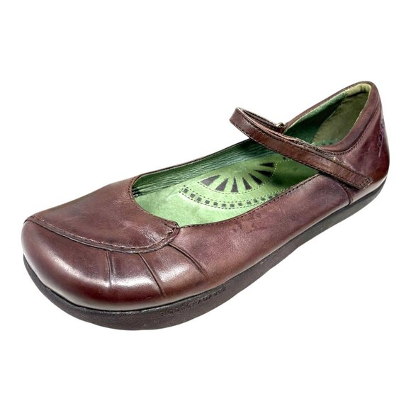 Kalso Earth Simplista Mahogany Leather Mary Jane Flats - Picture 10 of 10